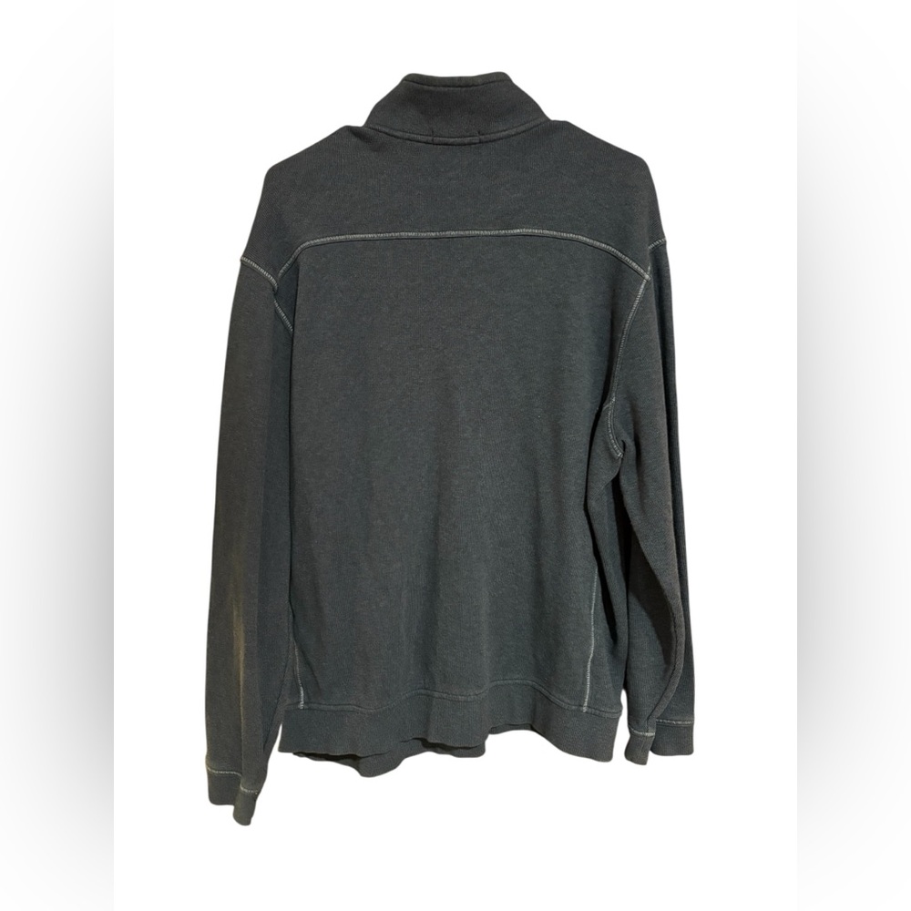 Tommy Bahama Men’s Dark Blue Quarter-Zip Pullover Sweater - Picture 2 of 6